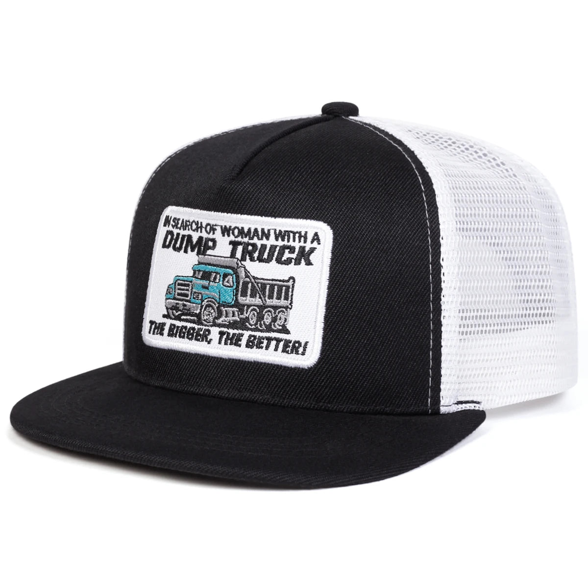 Unisex Dump Truck Letter Embroidery Snapback Cap