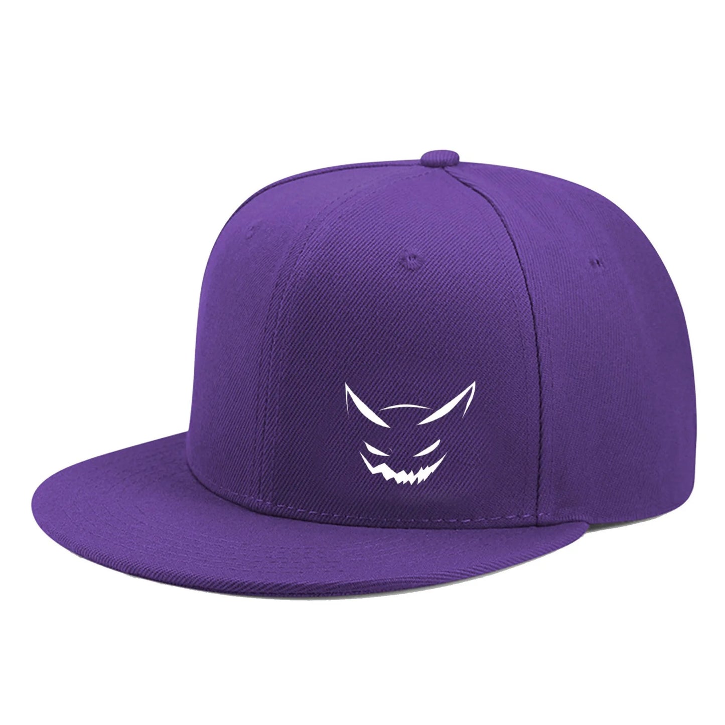 Cute Expression Flat Brim Baseball Cap Unisex
