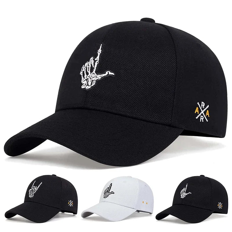 Unisex Skeleton Fingers Embroidery Baseball Caps