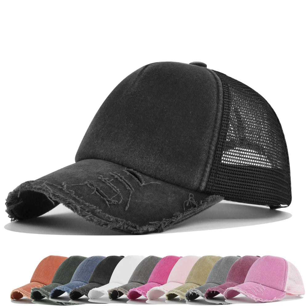 Washed Retro Hip Hop Snapback Cap