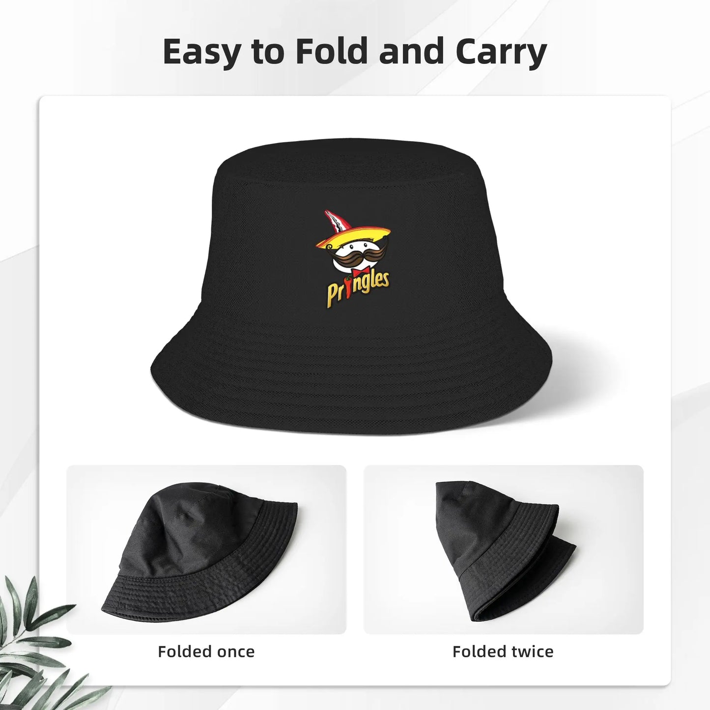 Pringles Logo Vintage Streetwear Design Bucket Hat