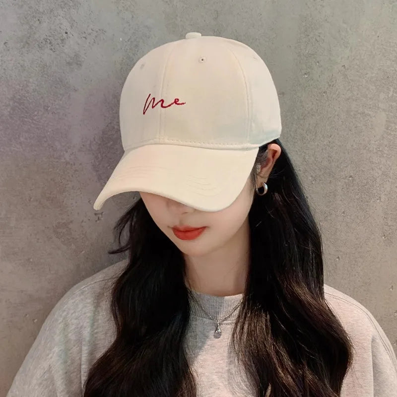 Simple Embroidery Solid Color Cotton Baseball Cap