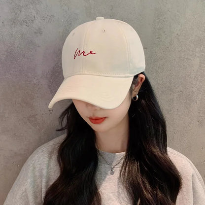 Simple Embroidery Solid Color Cotton Baseball Cap