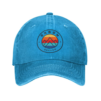 Retro Oxbow Oregon Fishing Distressed Baseball Cap