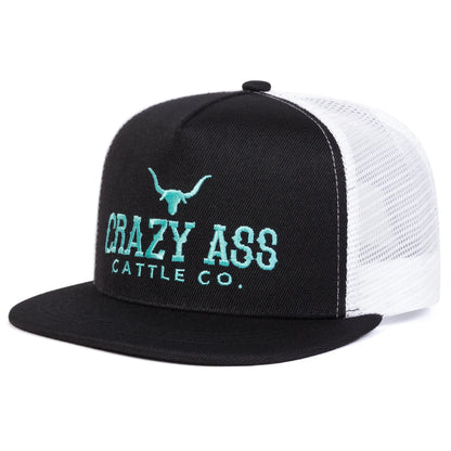 Unisex CRAZY ASS CATTLE CO Embroidery Hip-hop Net Hats