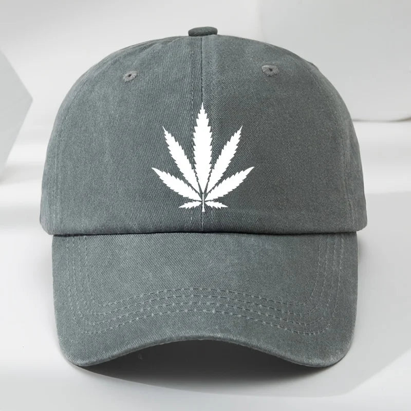Maple Leaf Printed Retro Duckbill Baseball Hat