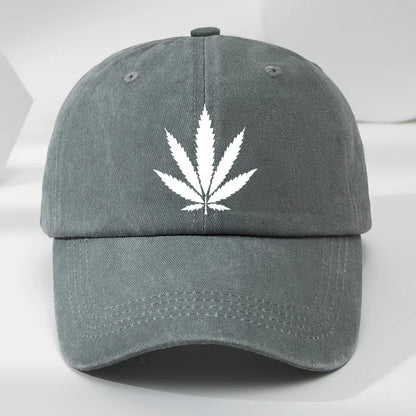 Maple Leaf Printed Retro Duckbill Baseball Hat