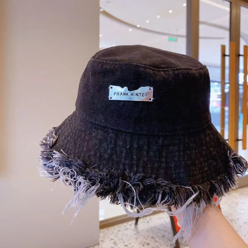 Korean Vintage Denim Bucket Hat