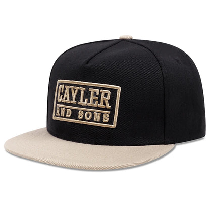 CAYLER Embroidered Creative Flat Brim Street Hip Hop Baseball Hat
