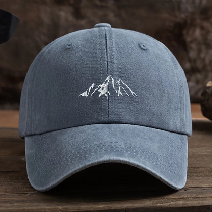 Men’s Mountain Peak Print Vintage Baseball Cap