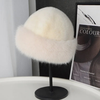 Mongolian Faux Fur Earflap Bucket Hat