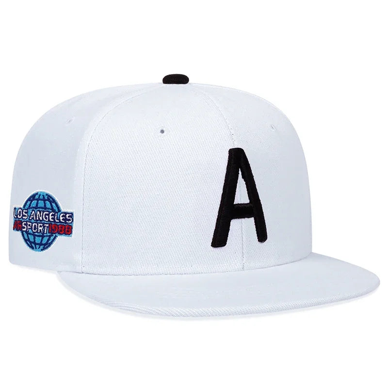 Unisex A Letter Side Earth Embroidery Hip-hop Hats