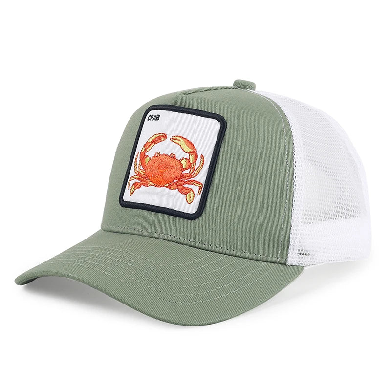 Color Block Cartoon Marine Animal Snapback Cap