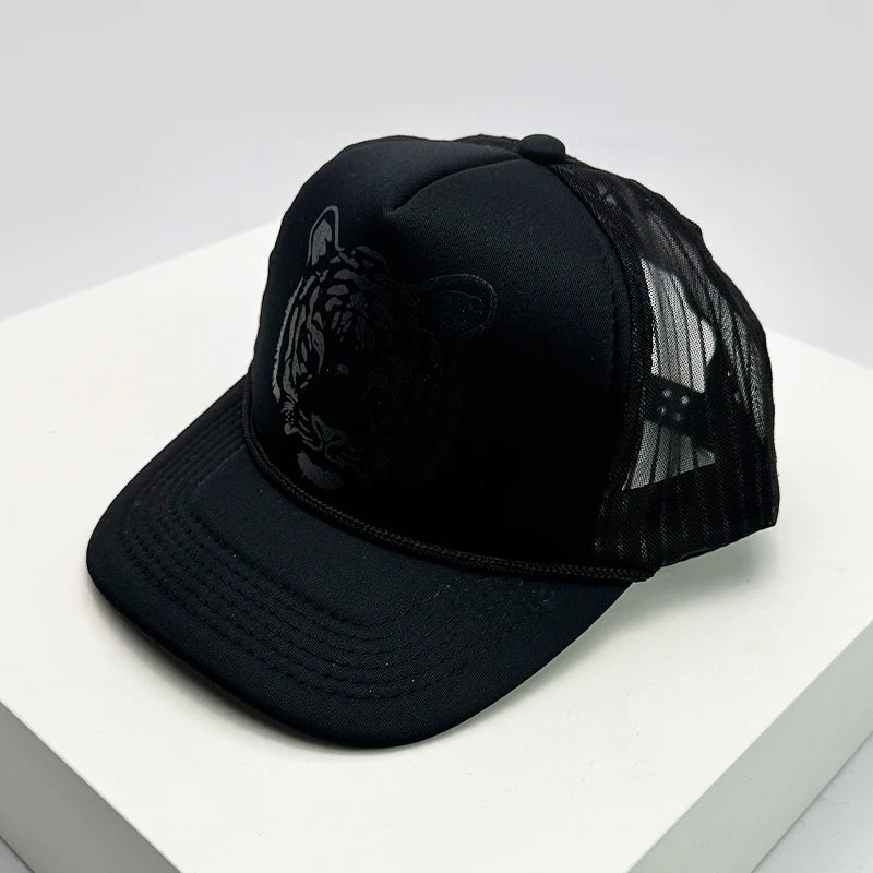 Tiger Letter Print Mesh Baseball Cap