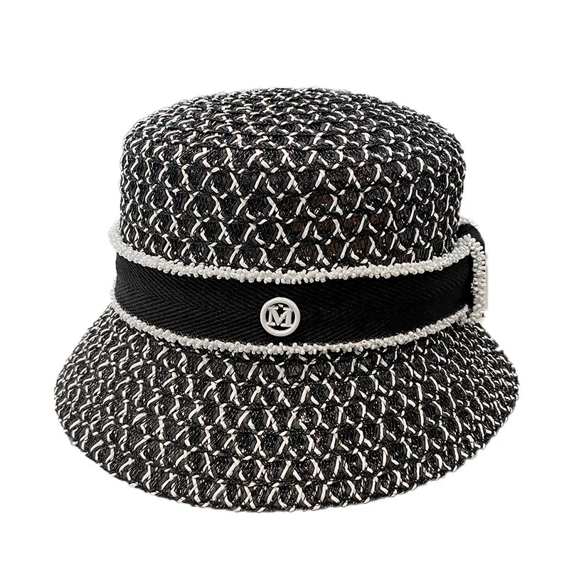 Korean Breathable Hollow Diamond Bucket Hat