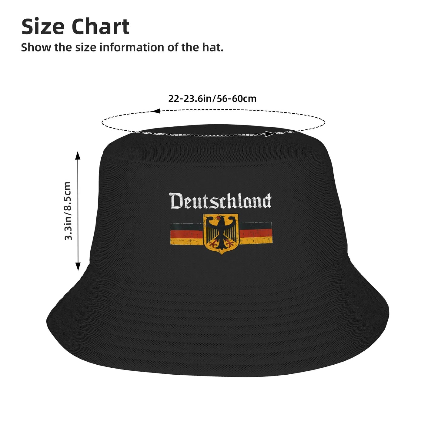 Deutschland German Flag Summer Travel Bucket Hat