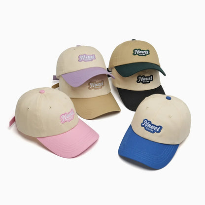 Fresh Color Matching Embroidered Curved Brim Baseball Cap