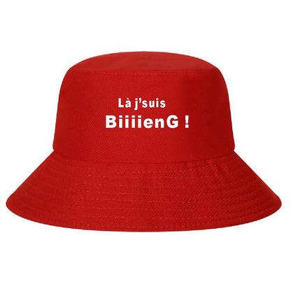 France Print Reversible Cotton Outdoor Fisherman Bucket Hat