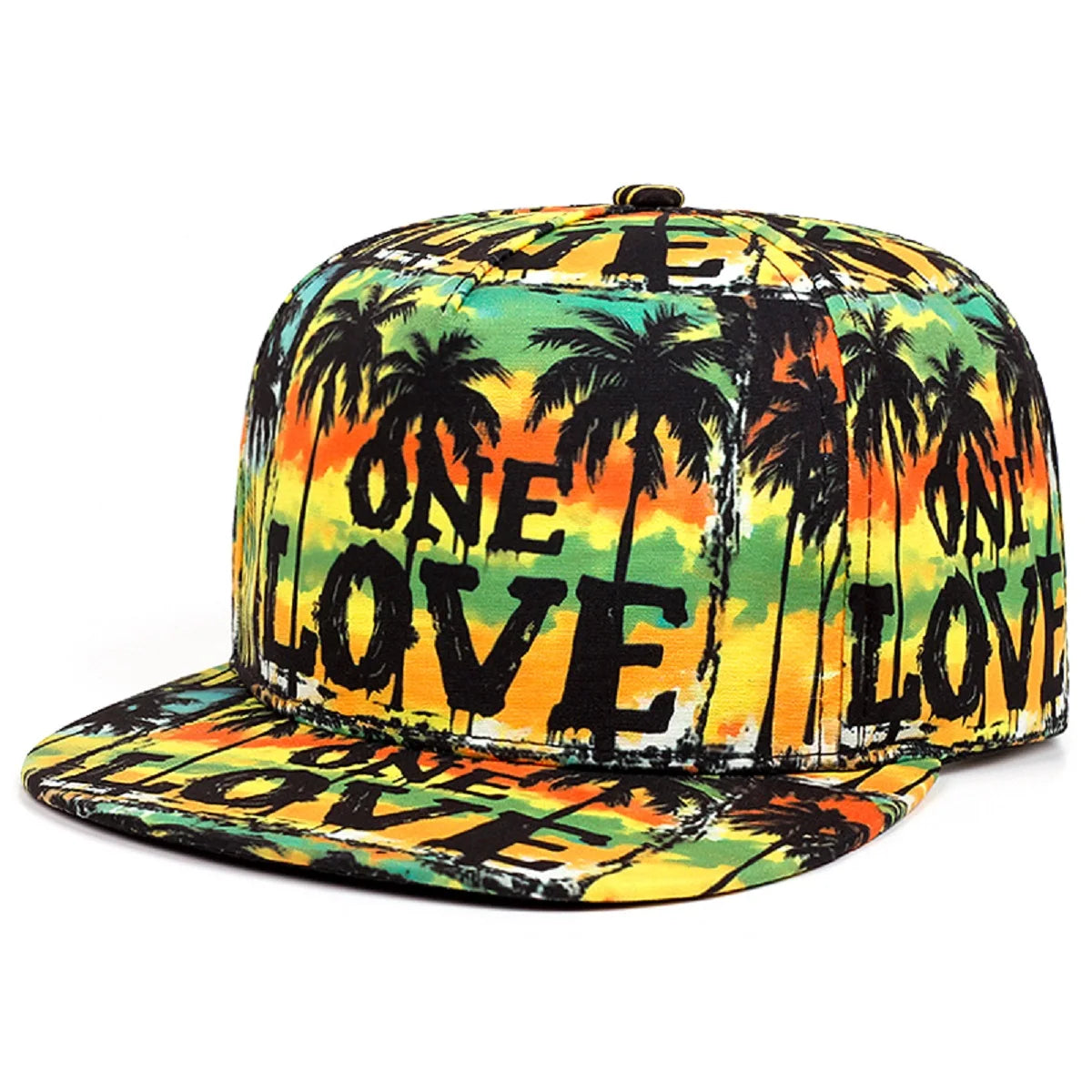Love Coconut Tree Flat Brim Baseball Cap