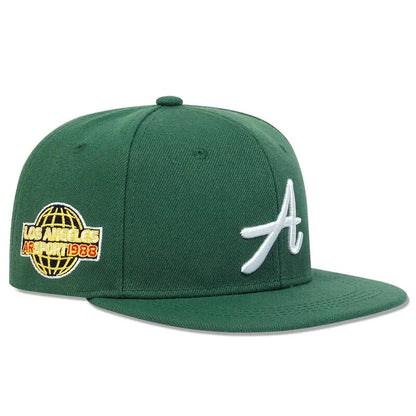Unisex Gothic Letter Embroidery Snapback Cap