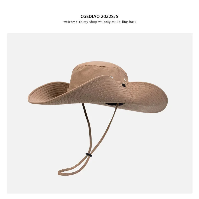Unisex UV Protection Bucket Hat – Wide Brim Sun Cap