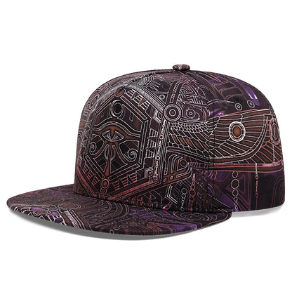 Unisex Horus Print Hip-Hop Cap