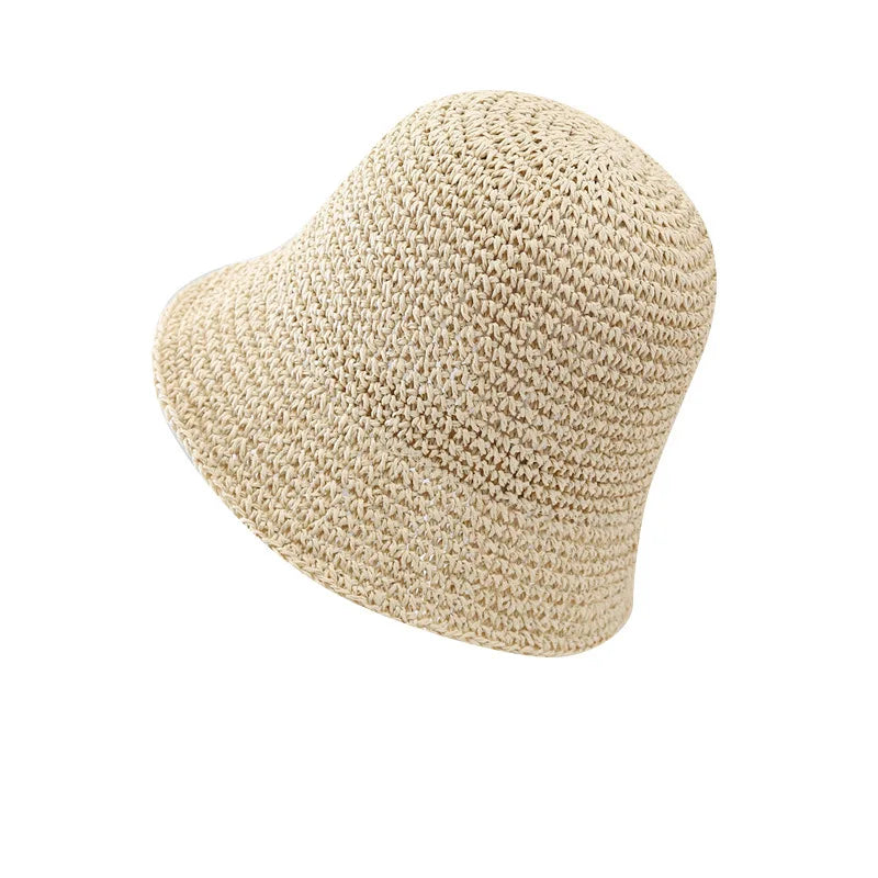 Handmade Crochet Straw Summer Bucket Hat