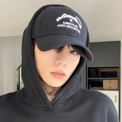 Solid Color Letter Embroidery Cotton Baseball Cap