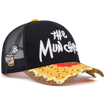 Donut Embroidered Cotton Mesh Baseball Hat