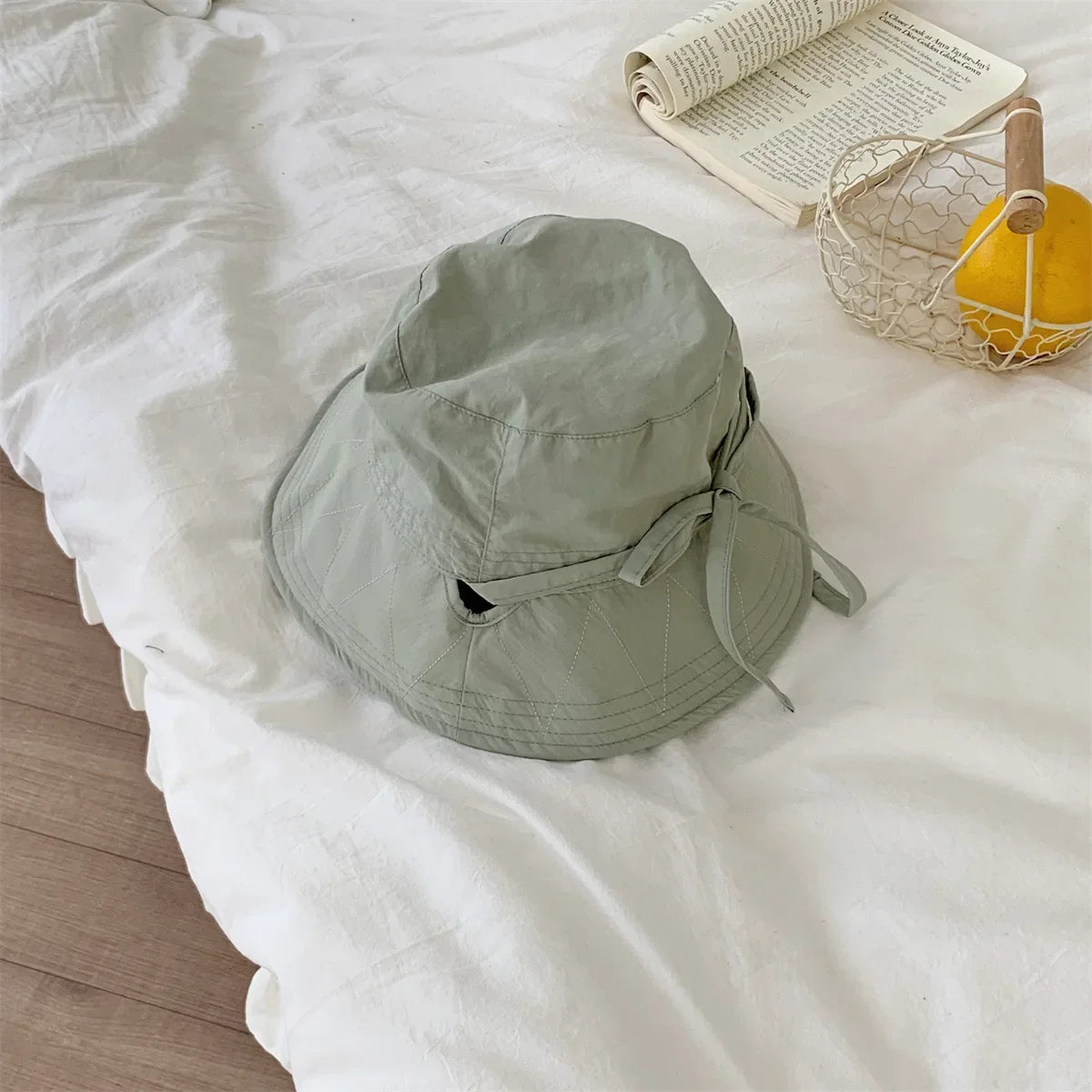 Korean Lace-Up Lightweight Fisherman Bucket Hat