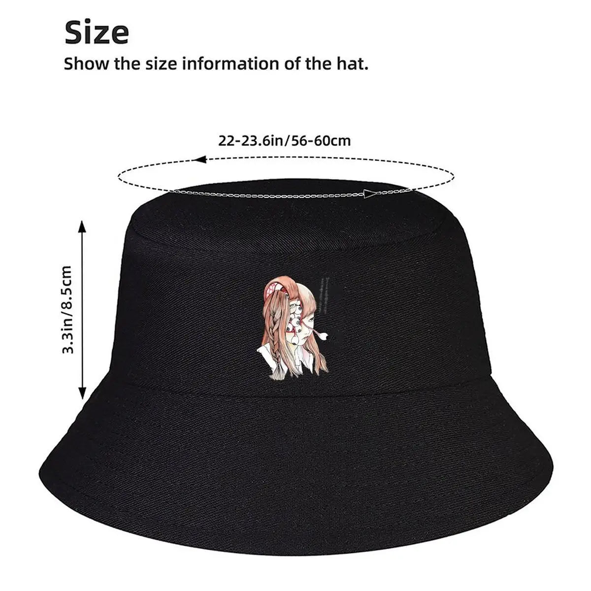 Eerie Eye Covered Manga Graphic Bucket Hat