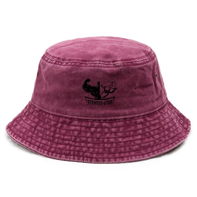 Gym Cotton Washed Vintage Fitness Bodybuilding Streetwear Bucket Hat