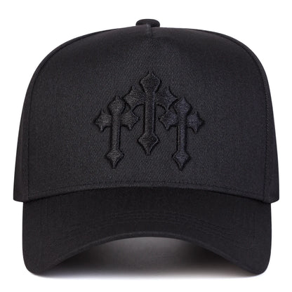 Unisex Cross Embroidered Casual Outdoor Baseball Cap
