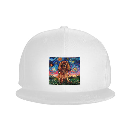 Ruby Cavalier King Charles Spaniel Night Snapback Cap