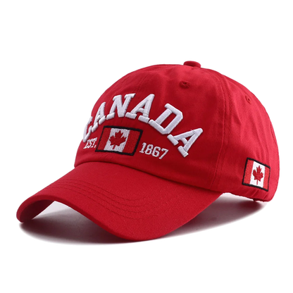 Canada Flag Embroidered Adjustable Snapback Baseball Hat