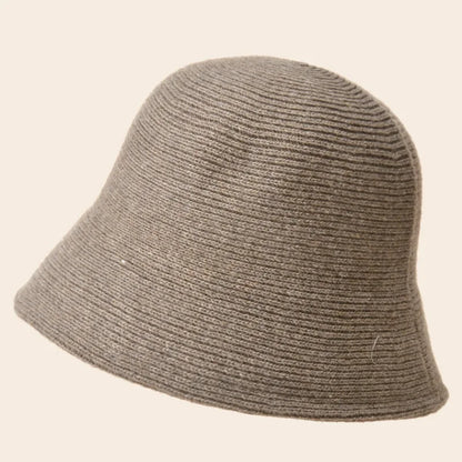 Korean Retro Knitted Winter Bucket Hat