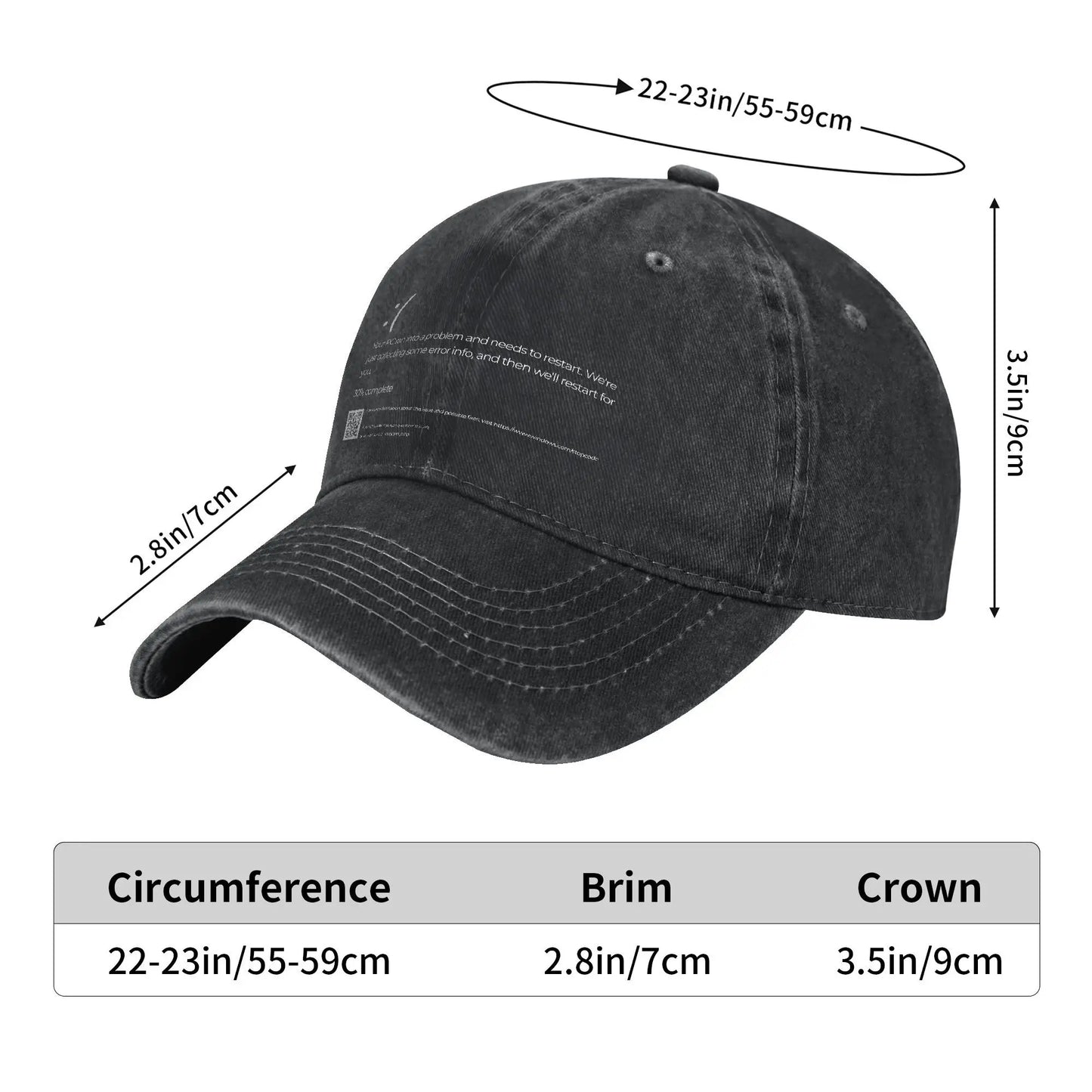 Blue Screen Of Death Casual Trucker Baseball Cap