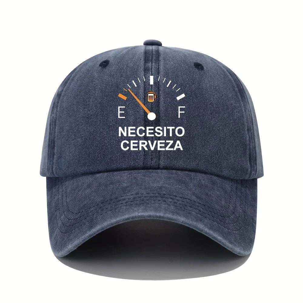 Necesito Cerveza Pattern Vintage Baseball Cap