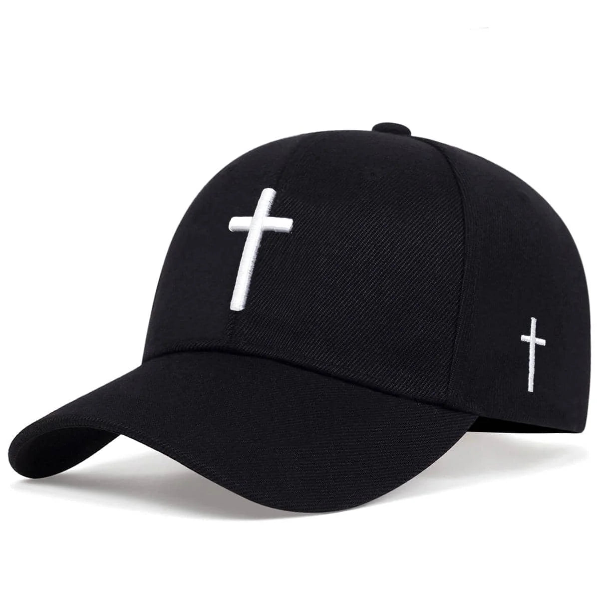 Simple Black Cotton Hip Hop Baseball Cap