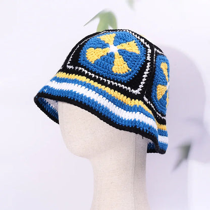 Handmade Korean Hollow Knitted Beach Bucket Hat