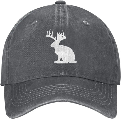Casual Cotton Jackalope Rabbit Head Baseball Cap
