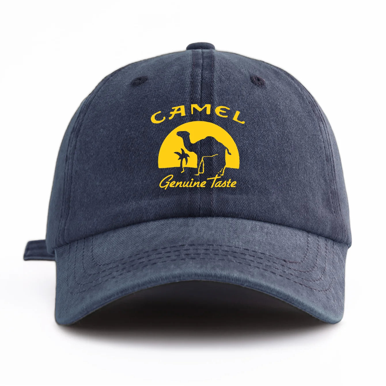 Camel Print Washed Baseball Cap