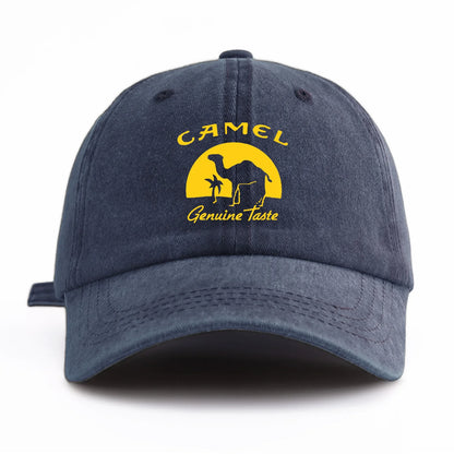 Camel Print Washed Baseball Cap