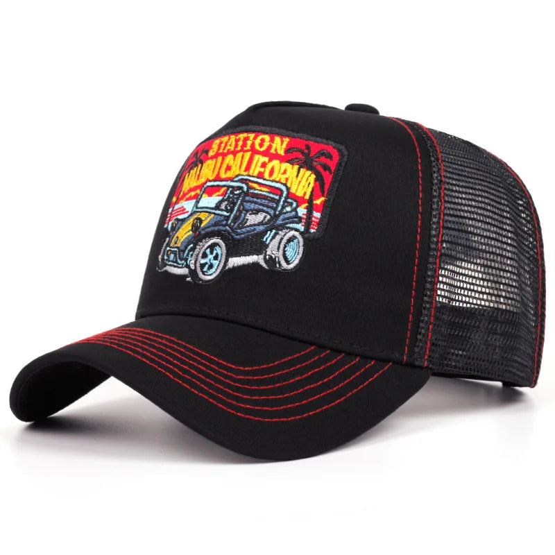 Unisex Sun Hat Hip Hop Mesh Trucker Hat