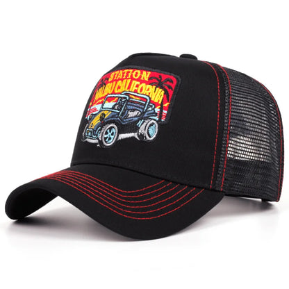 Unisex Sun Hat Hip Hop Mesh Trucker Hat