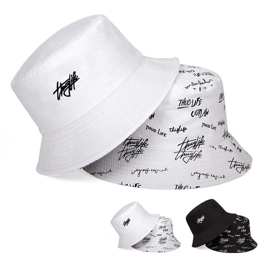Unisex Double-Sided Thugufe Embroidered Personality Bucket Hat