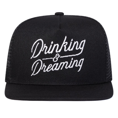 Drinking Dreaming Embroidery Hip Hop Snapback Cap