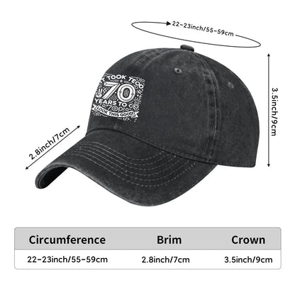 70 Years To Go Birthday Celebration Baseball Cap
