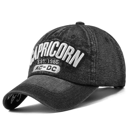 Summer Fishing Embroidered Letter Sun Baseball Cap