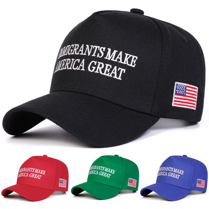 Immigrants Make Embroidered Unisex Baseball Cap